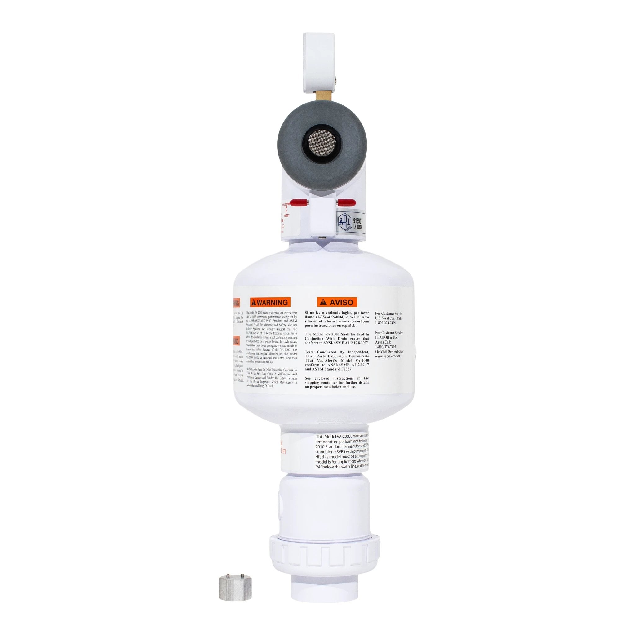 Vac-Alert SVRS Suction Lift Drain Safety System for Pools by Vac-Alert
