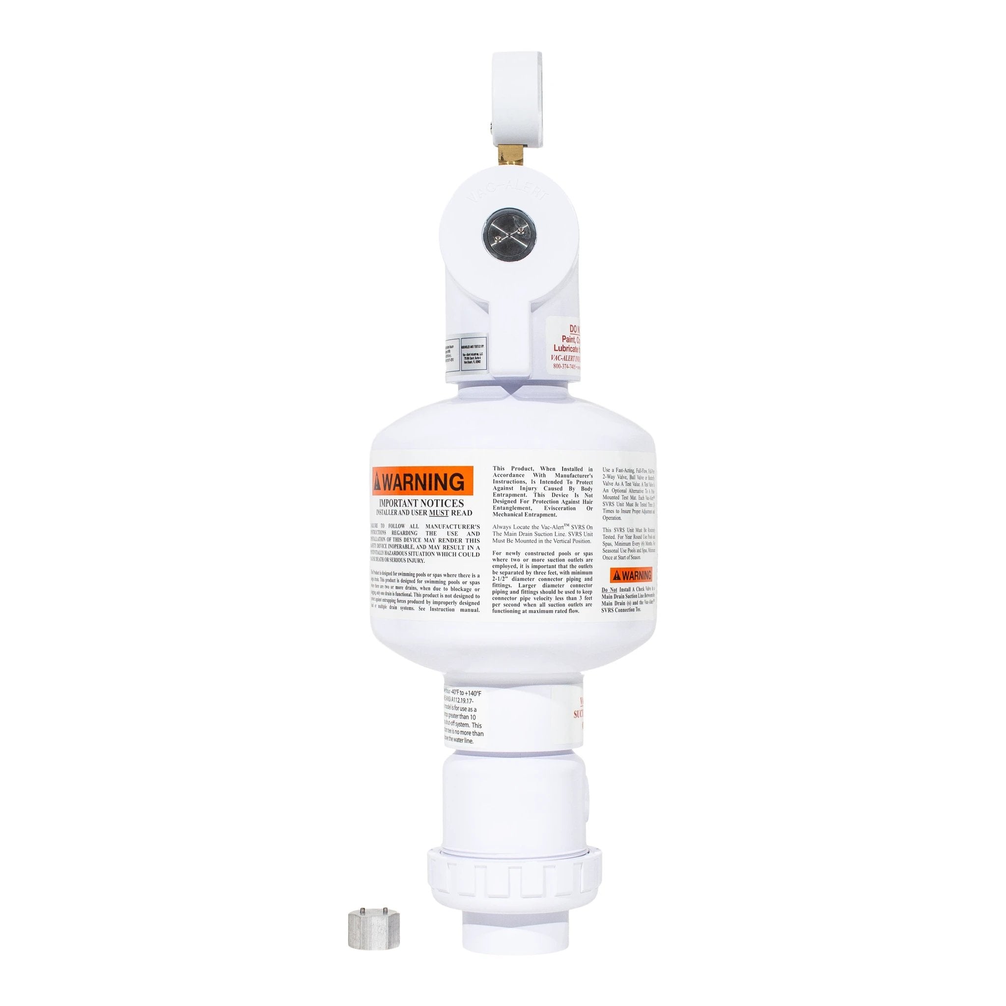 Vac-Alert SVRS Suction Lift Drain Safety System for Pools by Vac-Alert