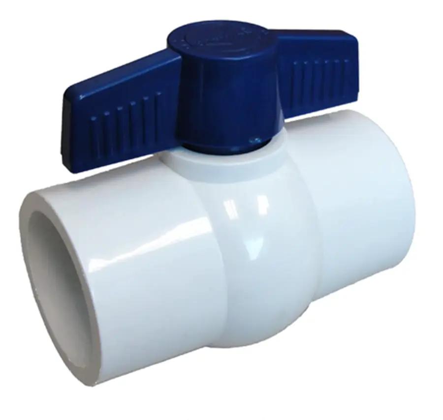 1-1/2" Socket x Socket PVC Ball Valve with Blue Handle | EMIP150SE by AmericanGranby