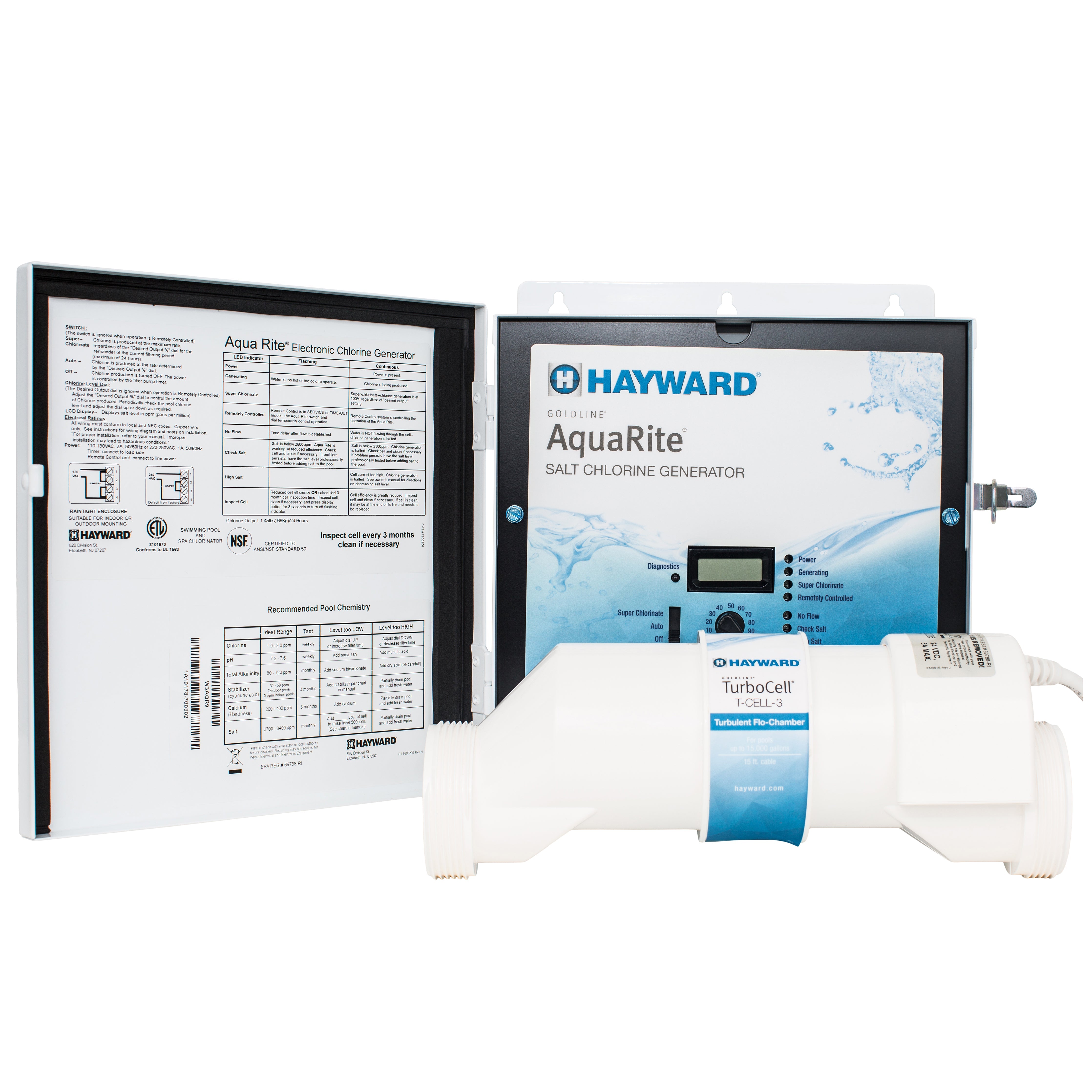Hayward AquaRite Salt Chlorine Generator for Softer Pool Water by Hayward
