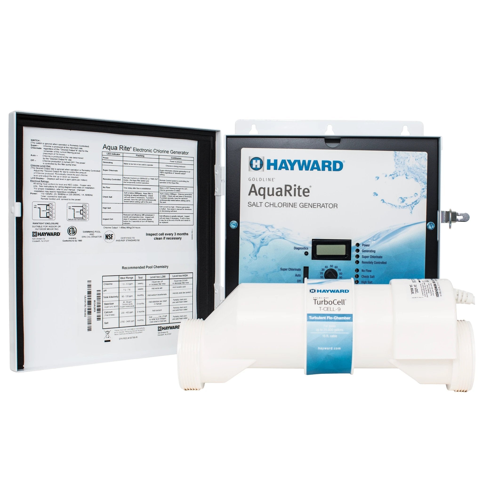Hayward AquaRite Salt Chlorine Generator for Softer Pool Water by Hayward