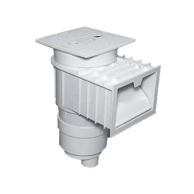 Waterway Renegade Gunite Skimmer, 2 Port, Square Lid, 2" Socket (2 1/2" Spigot), Gray |540-6417-S by Waterway