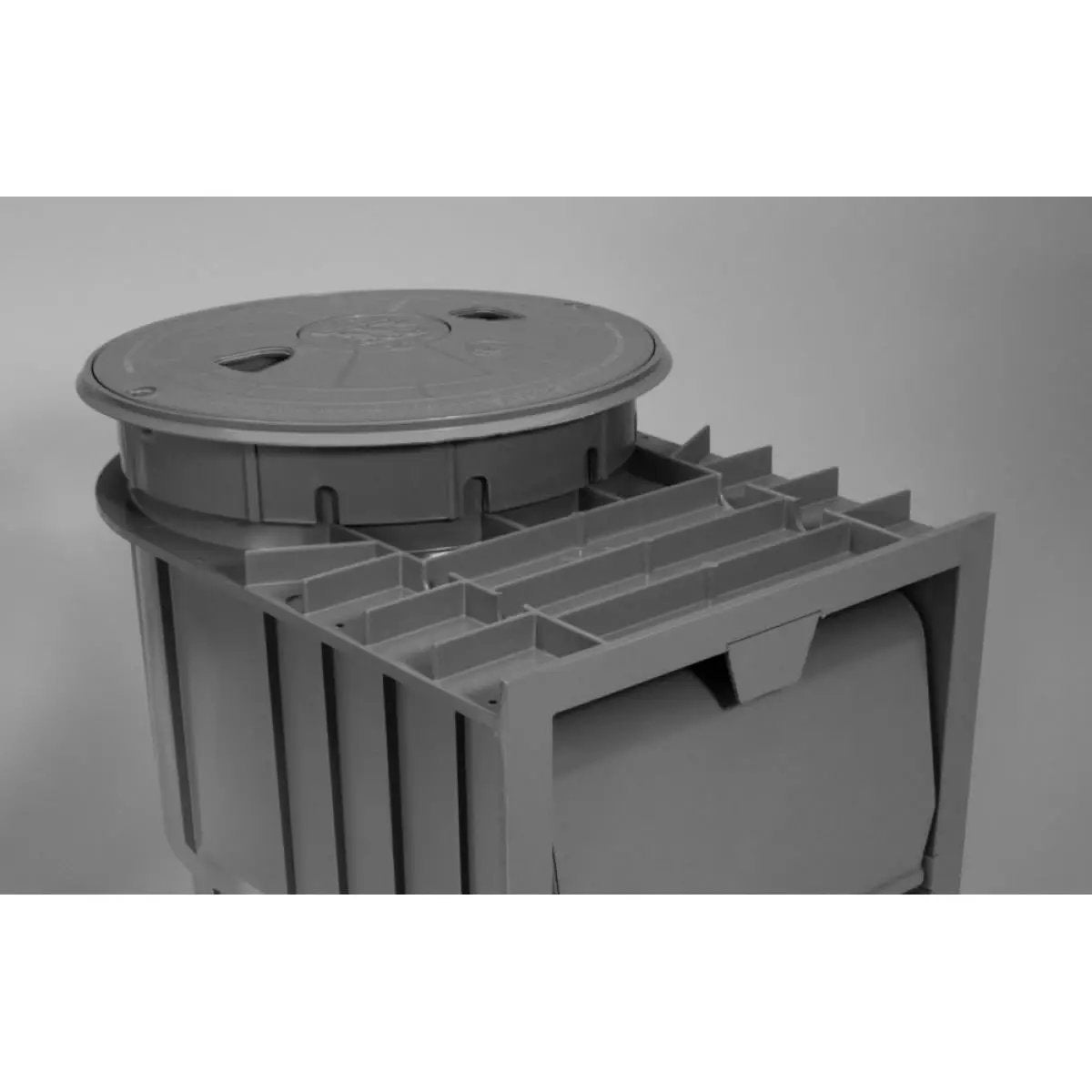 Waterway Renegade Gunite Skimmer, 2 Port, Round Lid, 2" Socket (2 1/2" Spigot), Gray |540-6417 by Waterway