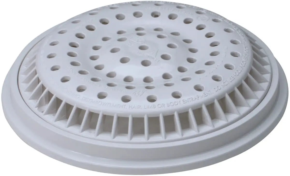 Waterway 8" Anti-Vortex Cover & Frame, White | 640-2310V by Waterway