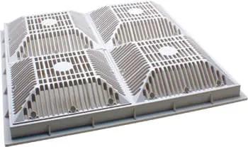 Waterway 18" x 18" Grate & Frame, Square, White | 640-4770 V by Waterway
