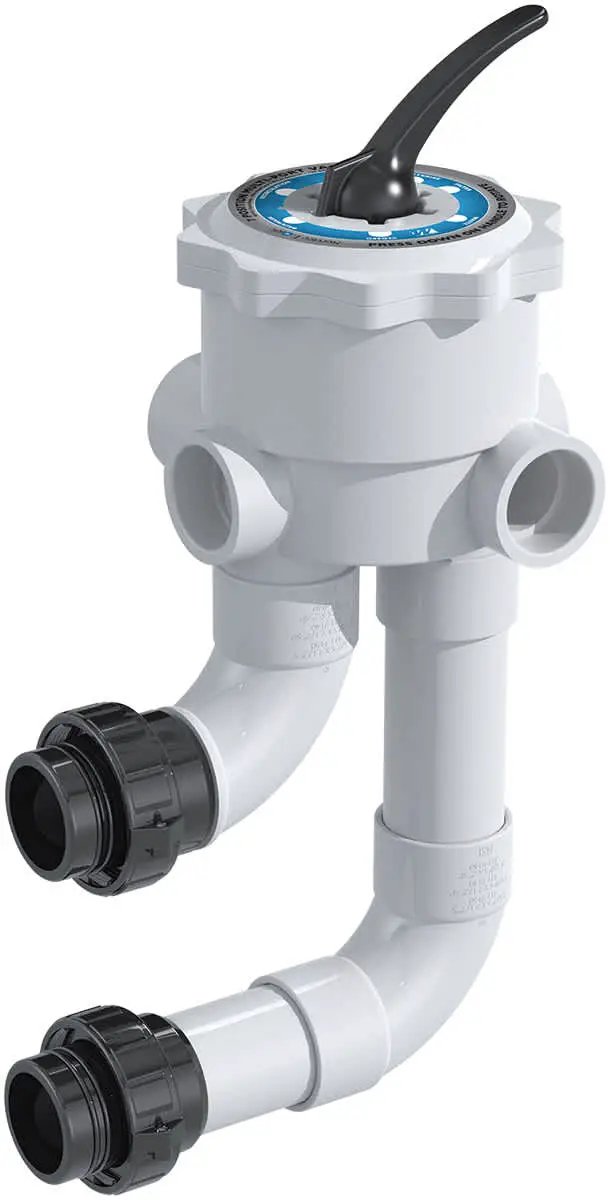 Waterway 2" FPT Side Mount DE Filter Multiport Valve w/ Unions | WVD001 by Waterway