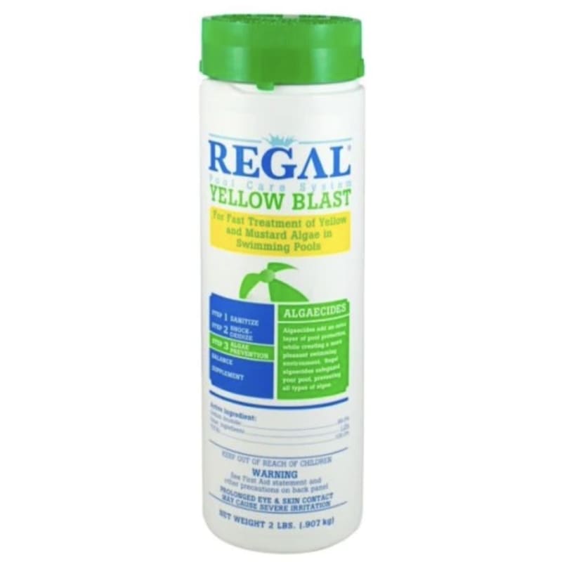 Yellow Blast for Treatment of Yellow and Mustard Algae in Swimming Pools, 2 lbs Bottle