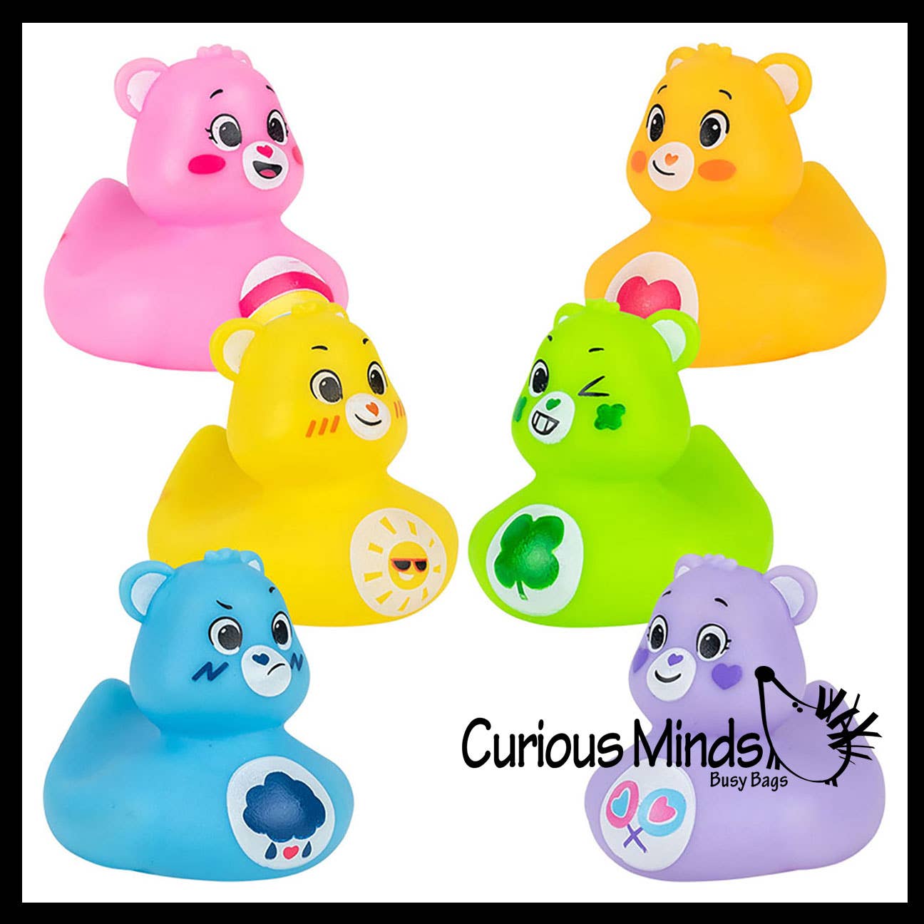 Care Bear Rubber Ducks 2 Inch 6 Print Variants Cute Novelty Gift