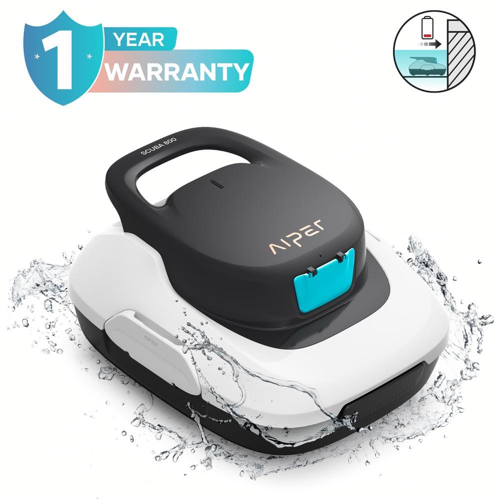 AIPER Scuba 800 Cordless Robotic Pool Vacuum for Flat Above-Ground Pools Up to 860 sq. ft.