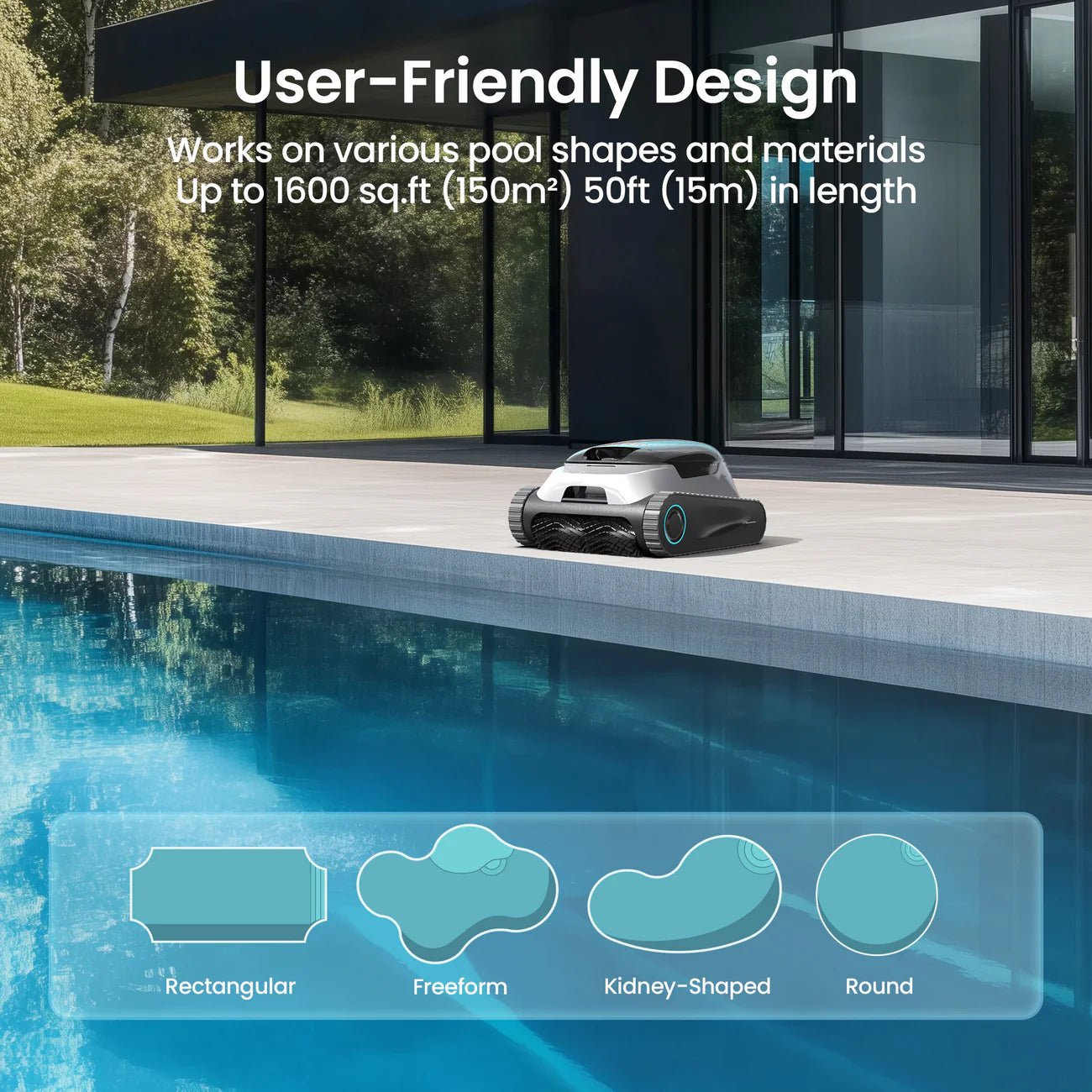 Aiper Scuba P1 Cordless Robotic Pool Cleaner With WavePath Navigation