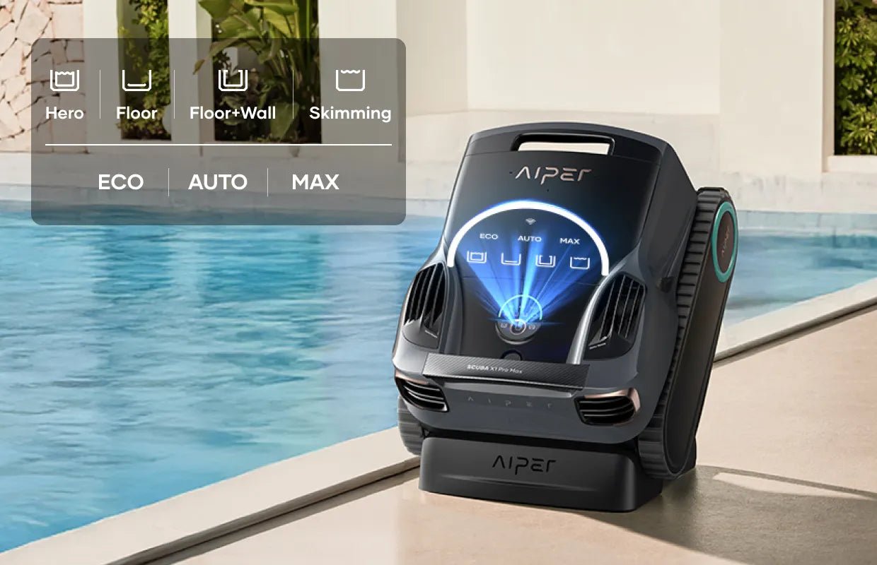 Aiper Scuba X1 Pro Max Cordless Robotic Pool Cleaner X9 - US, 8500 GPH – Vita Pool Supply
