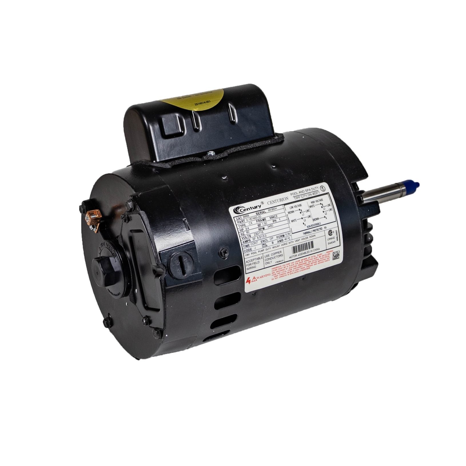 Century 3/4 HP B668 Motor Replacement for Pentair Booster Pumps LA01N