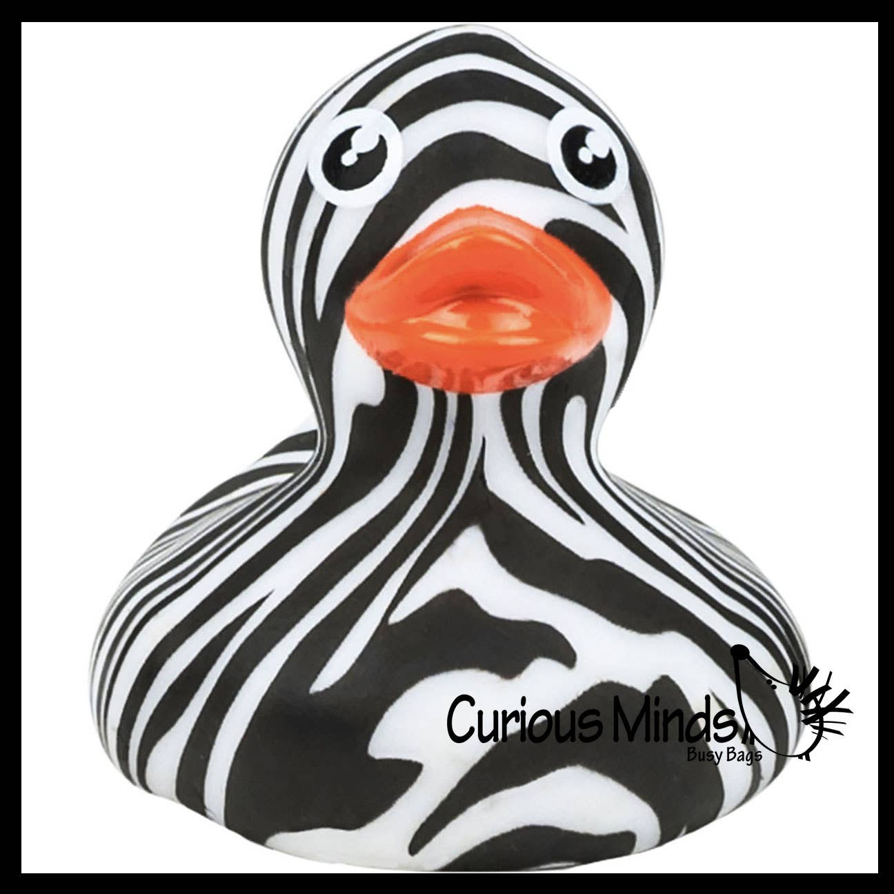 Random Color Animal Print Rubber Duck 2 Inch Zebra Cheetah Prize Toy