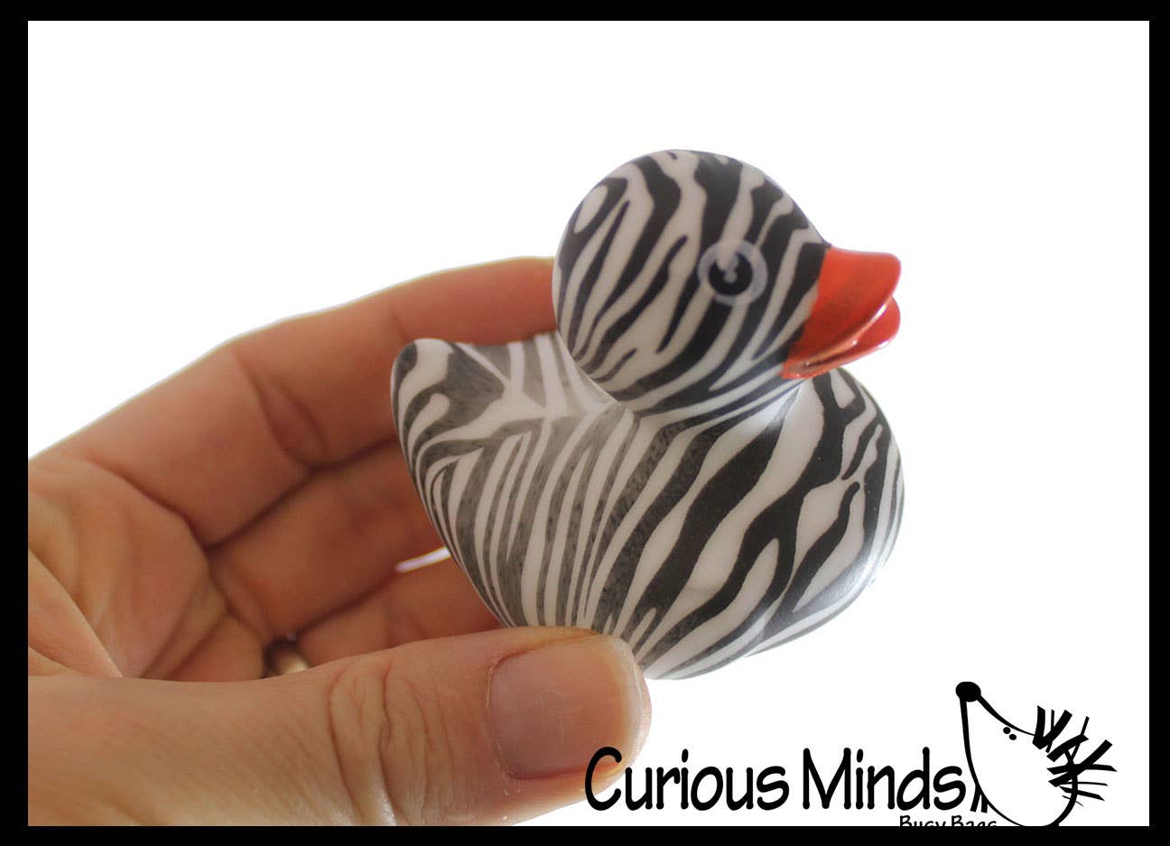 Random Color Animal Print Rubber Duck 2 Inch Zebra Cheetah Prize Toy