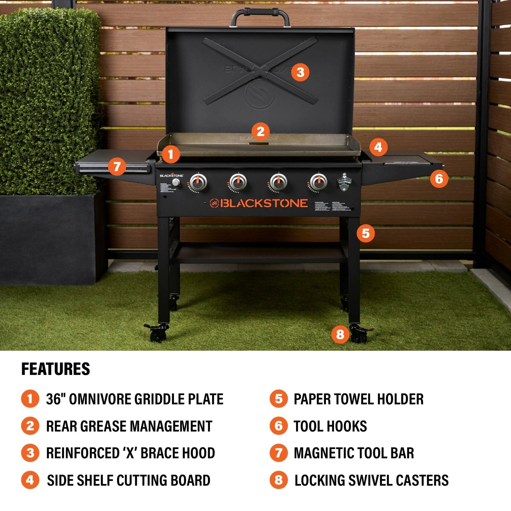 Original 36” Griddle with Hood (Natural Gas) by Blackstone Products