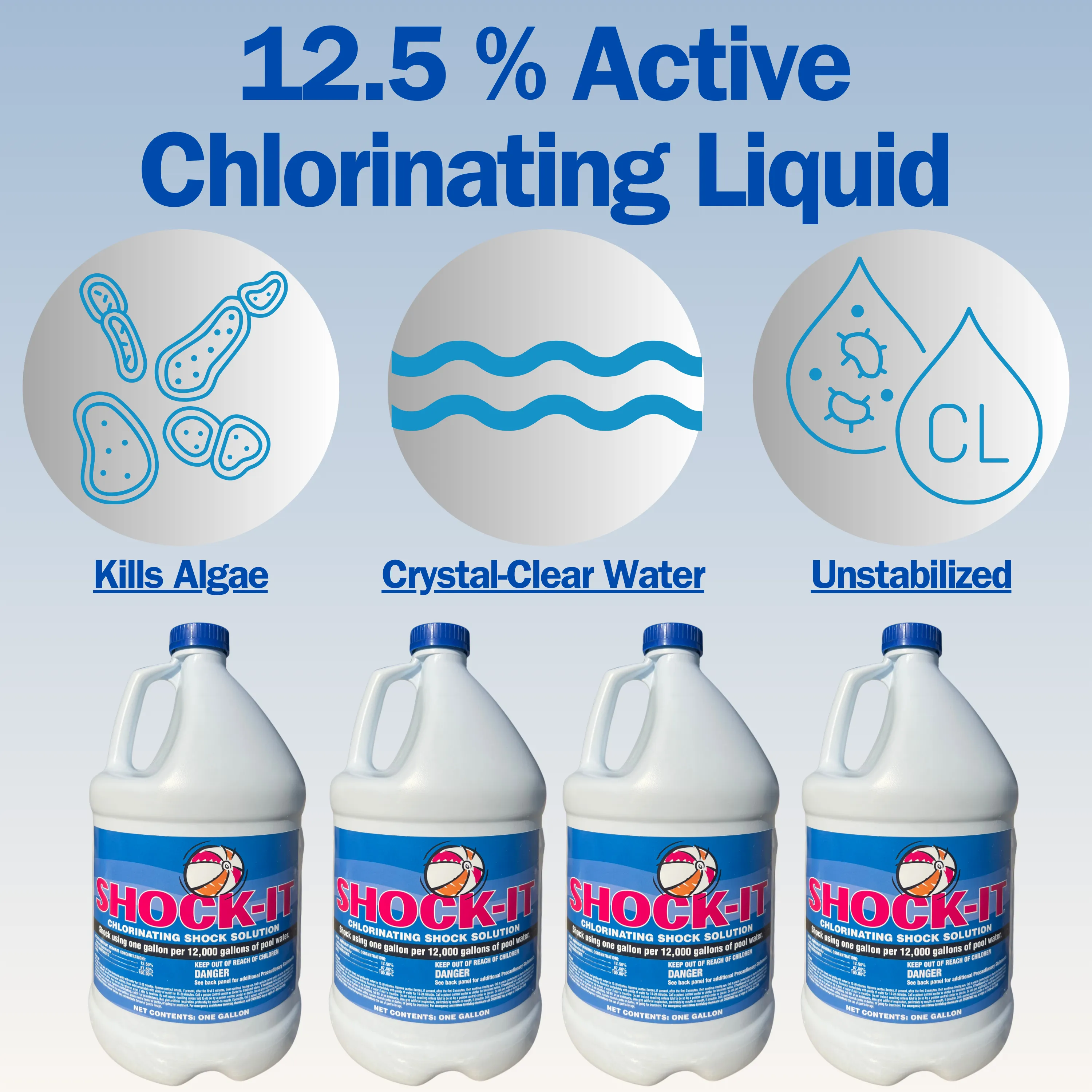 Shock-It Liquid Chlorine 12.5% Pool Shock by Shock-It