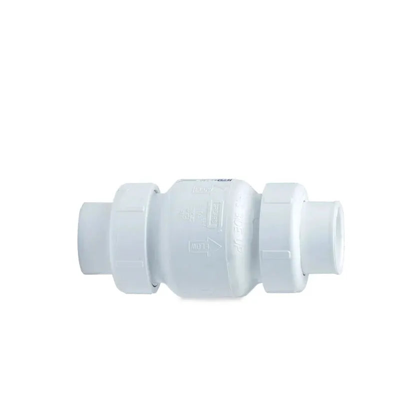 2 Inch White PVC True Union Utility Swing Check Valve Socket Ends by Spears